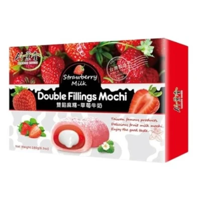 Double Filling Mochi Strawberry Milk 180g strawberry & milk japanese dessert
