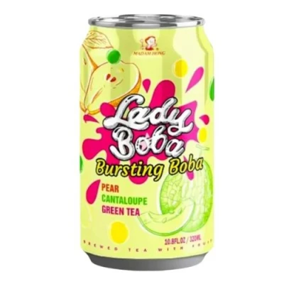 Lady Boba bubble tea kruška i dinja 320ml s bursting boba kuglicama